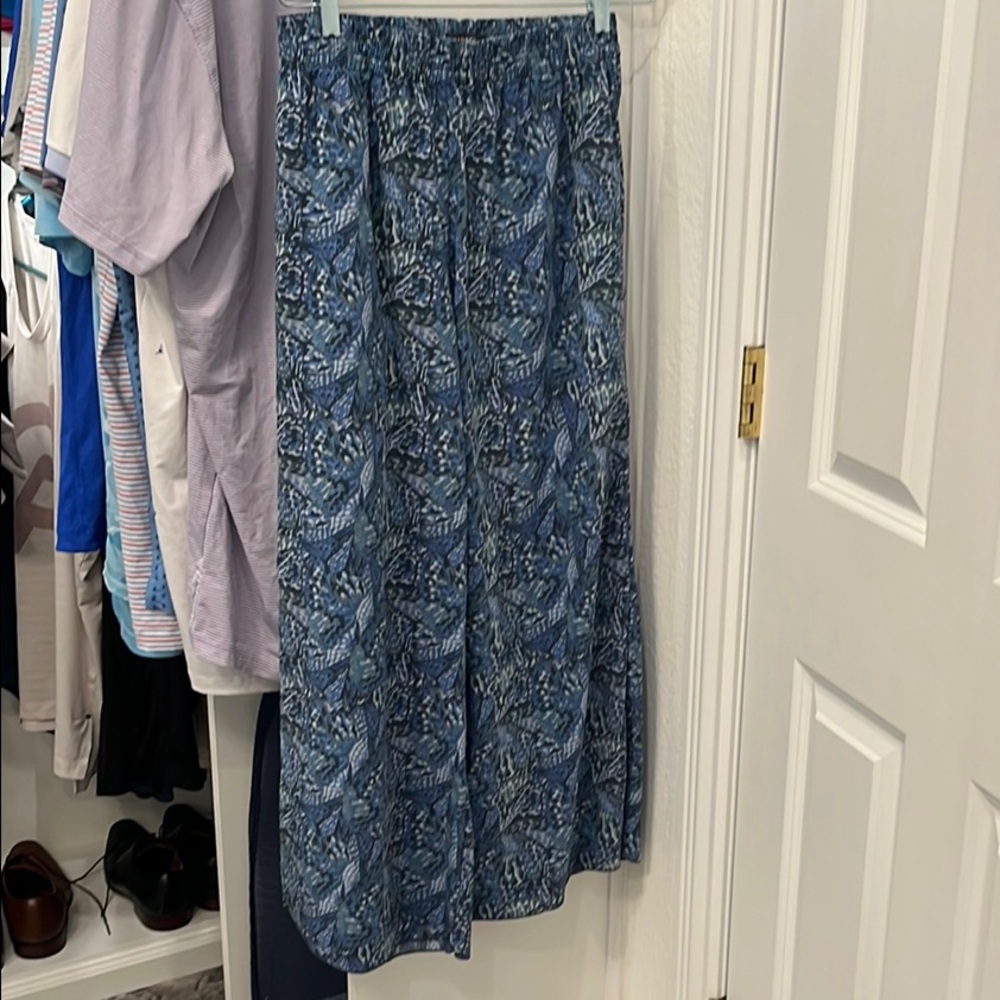 Toad&Co pull on wide leg cropped pants; natural fibers - size Medium